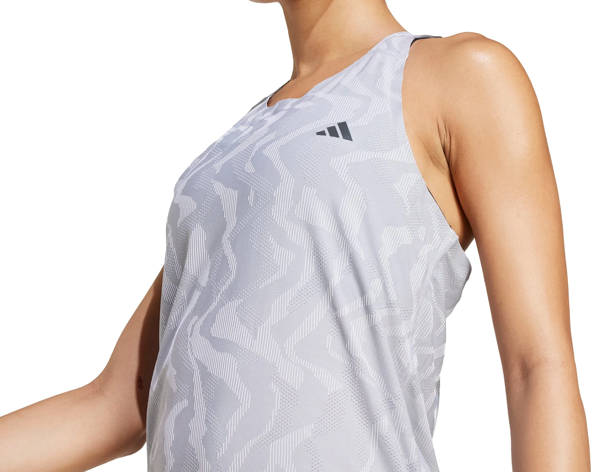 adidas Ultimate AIRCHILL Engineered Womens Running Vest Tank Top - Grey
