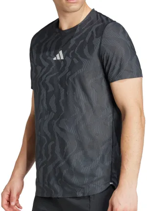 adidas Ultimate Engineered ClimaCool  Short Sleeve Mens Running Top - Black