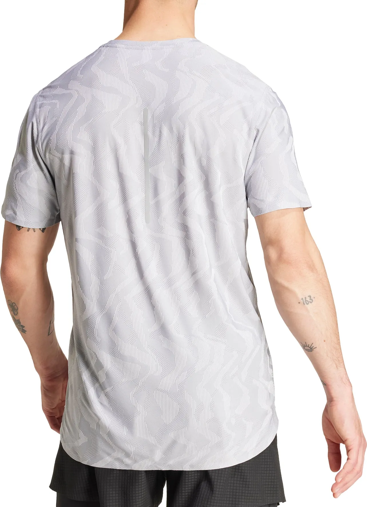 adidas Ultimate Engineered Short Sleeve Mens Running Top - Grey