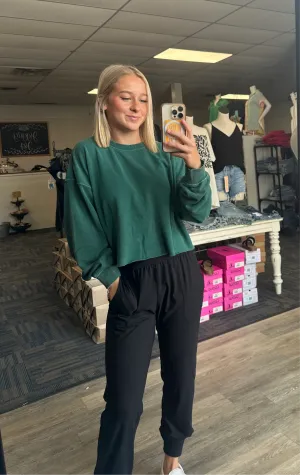 All in All Raw Hem Sweatshirt-2 Colors Available