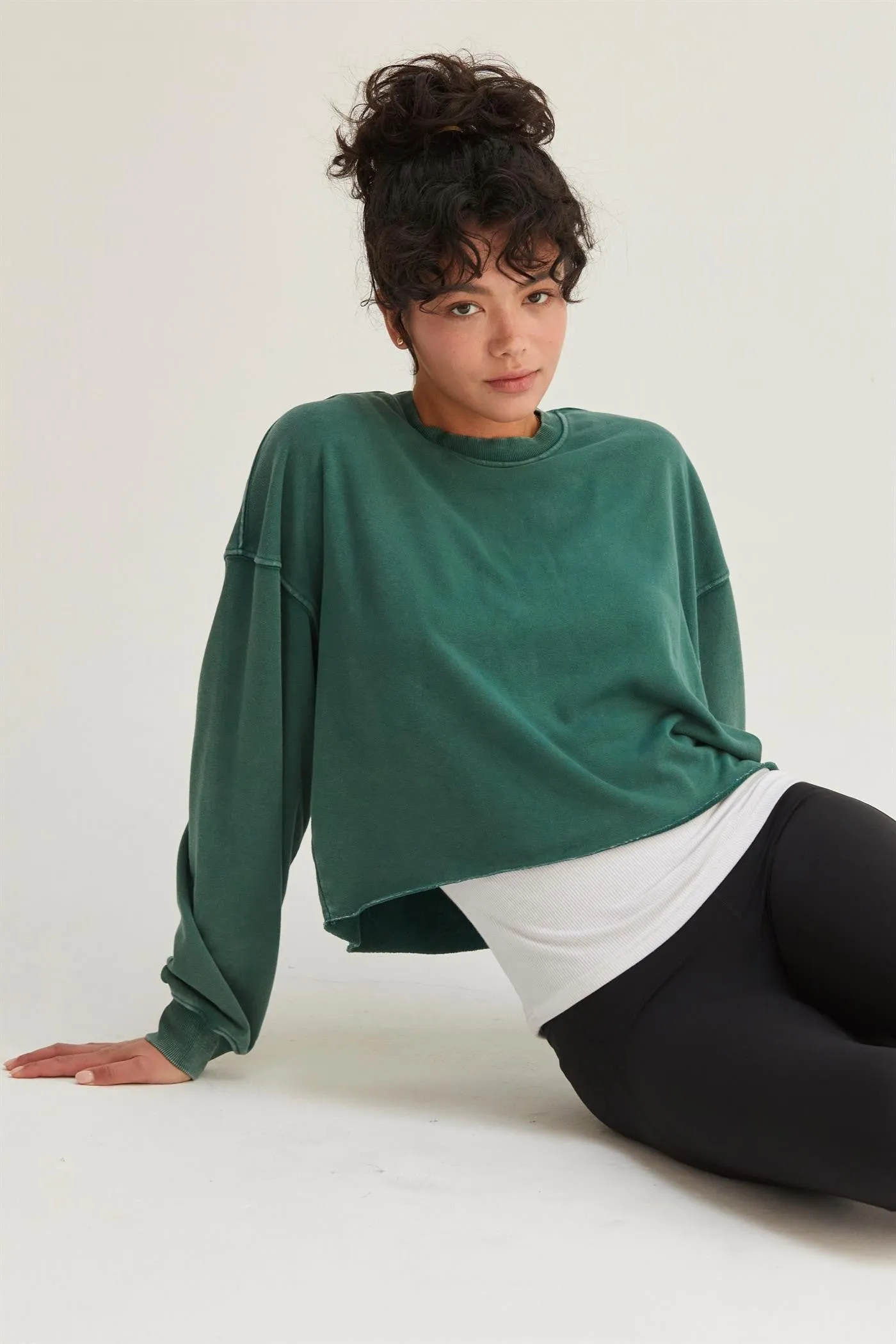 All in All Raw Hem Sweatshirt-2 Colors Available