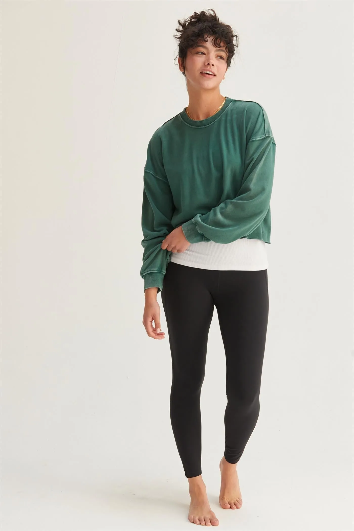 All in All Raw Hem Sweatshirt-2 Colors Available