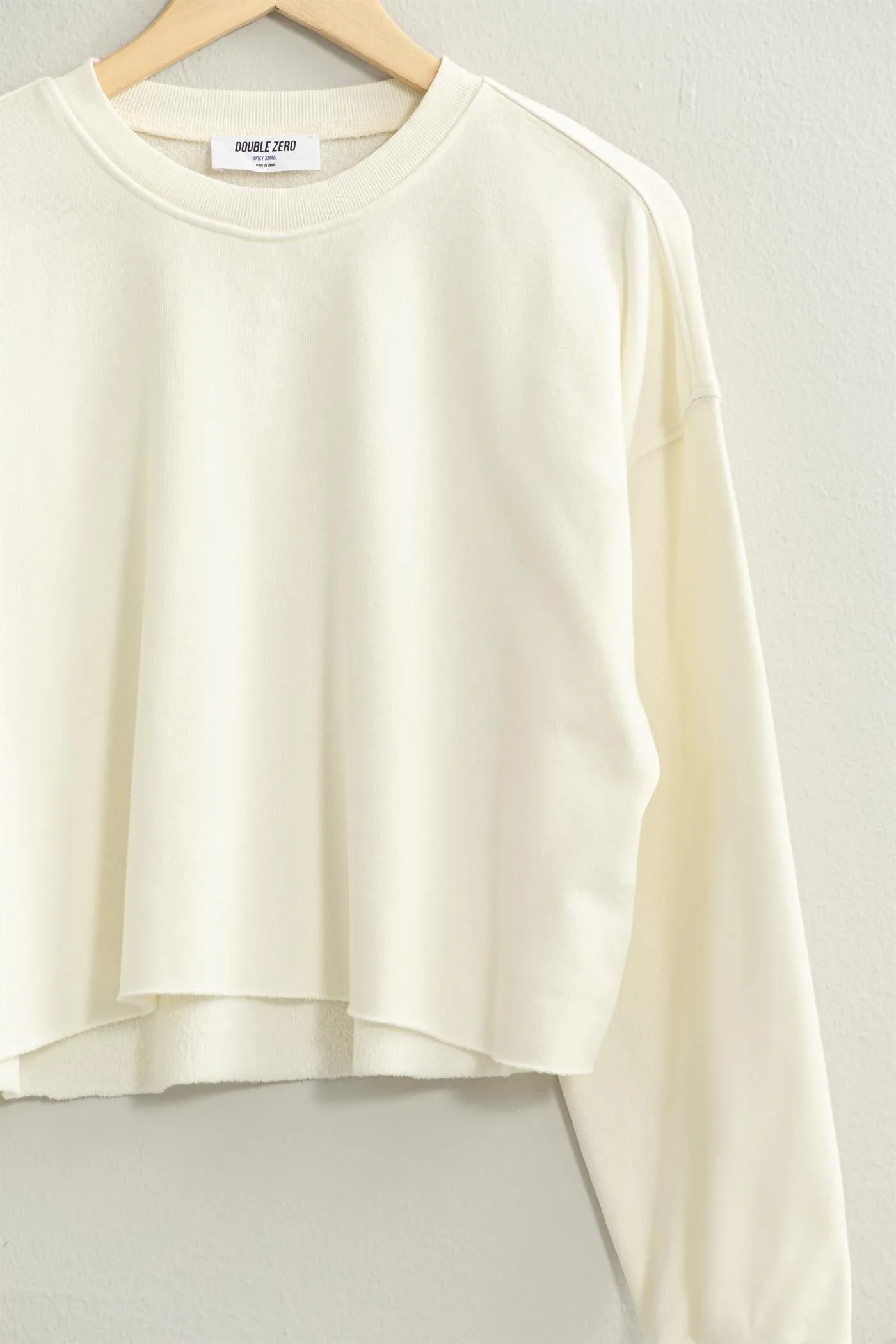 All in All Raw Hem Sweatshirt-2 Colors Available