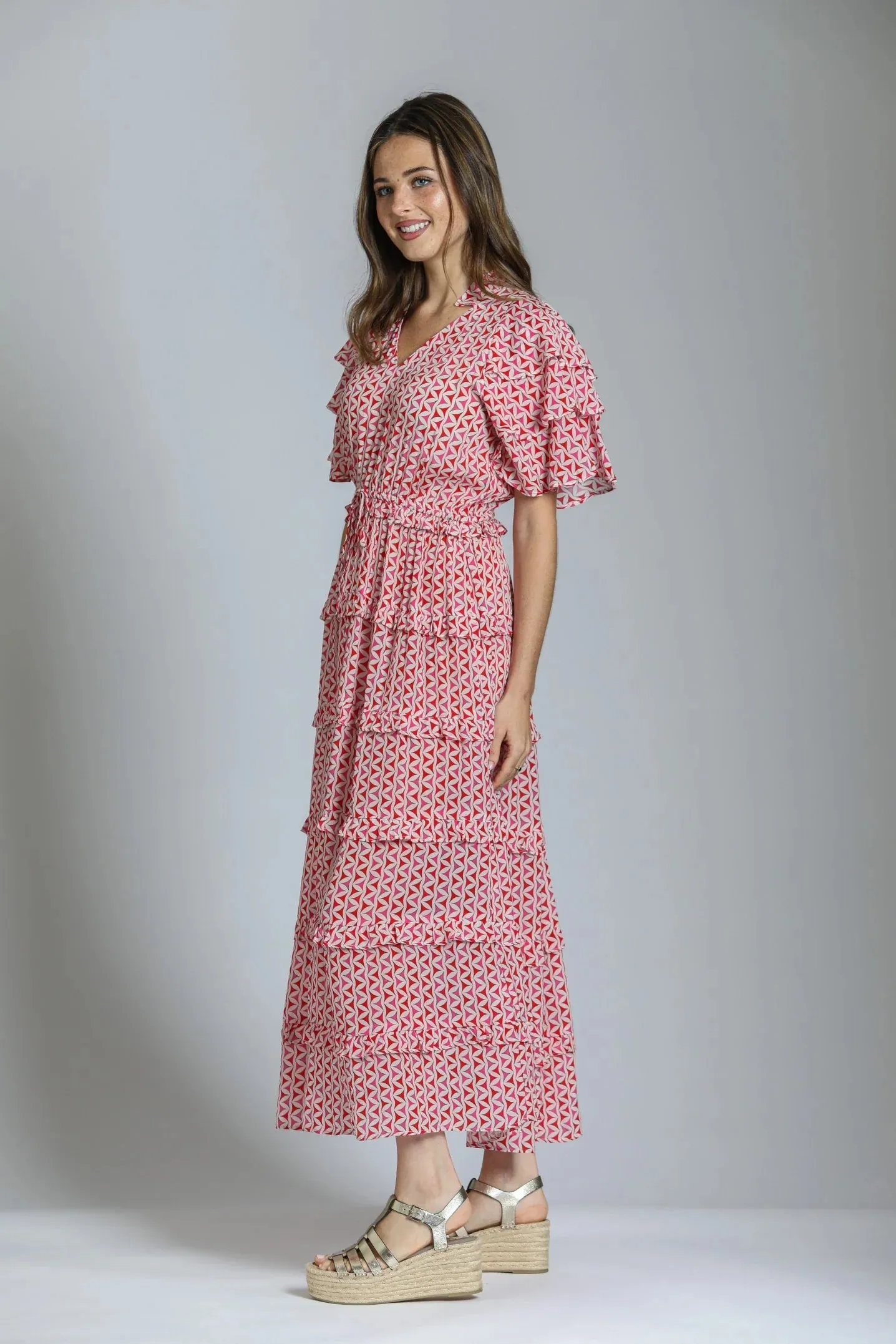 APNY Ruffle & Tiered Maxi Dress