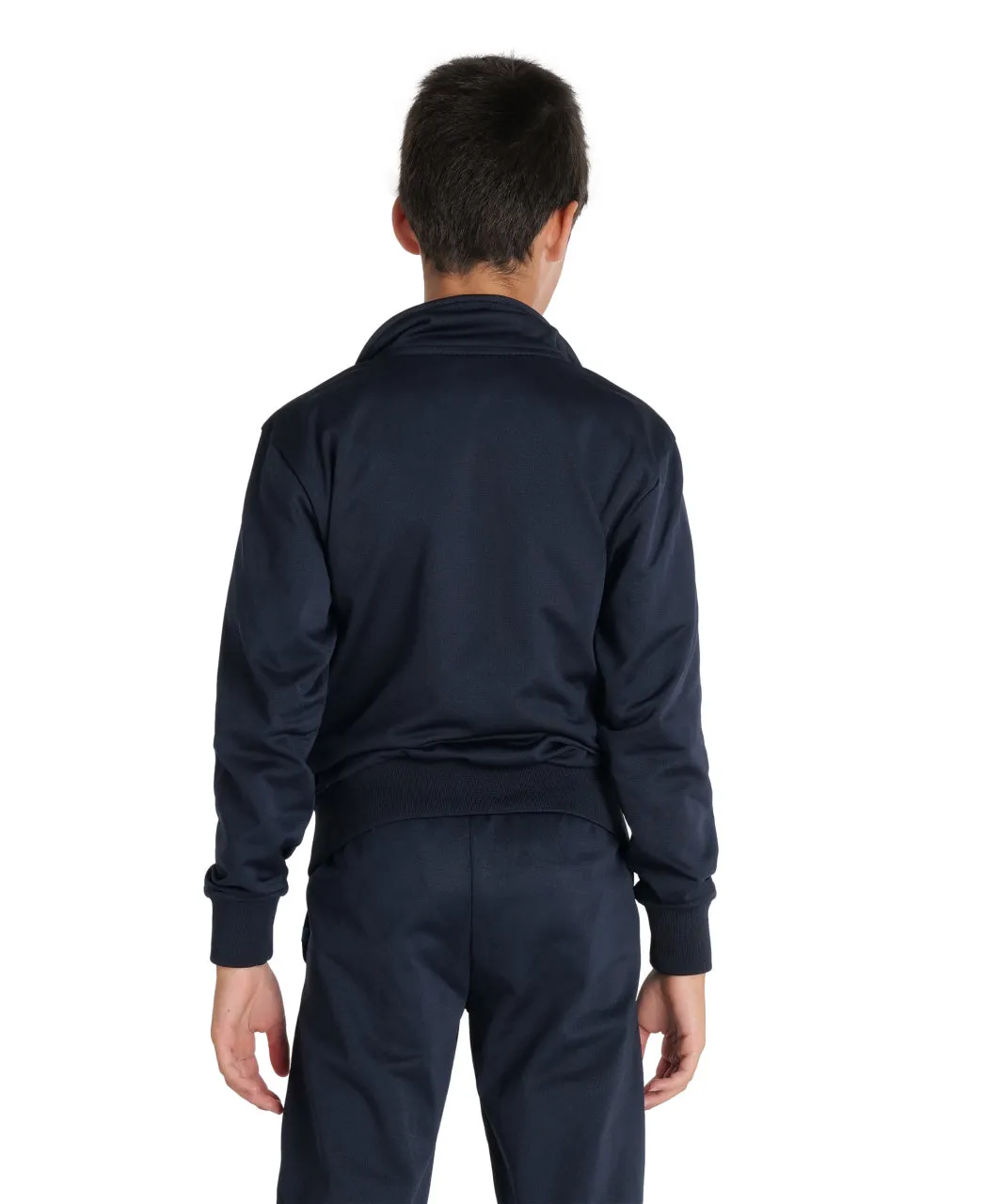 Arena Team Junior Panel Knit Poly Track Jacket - Navy