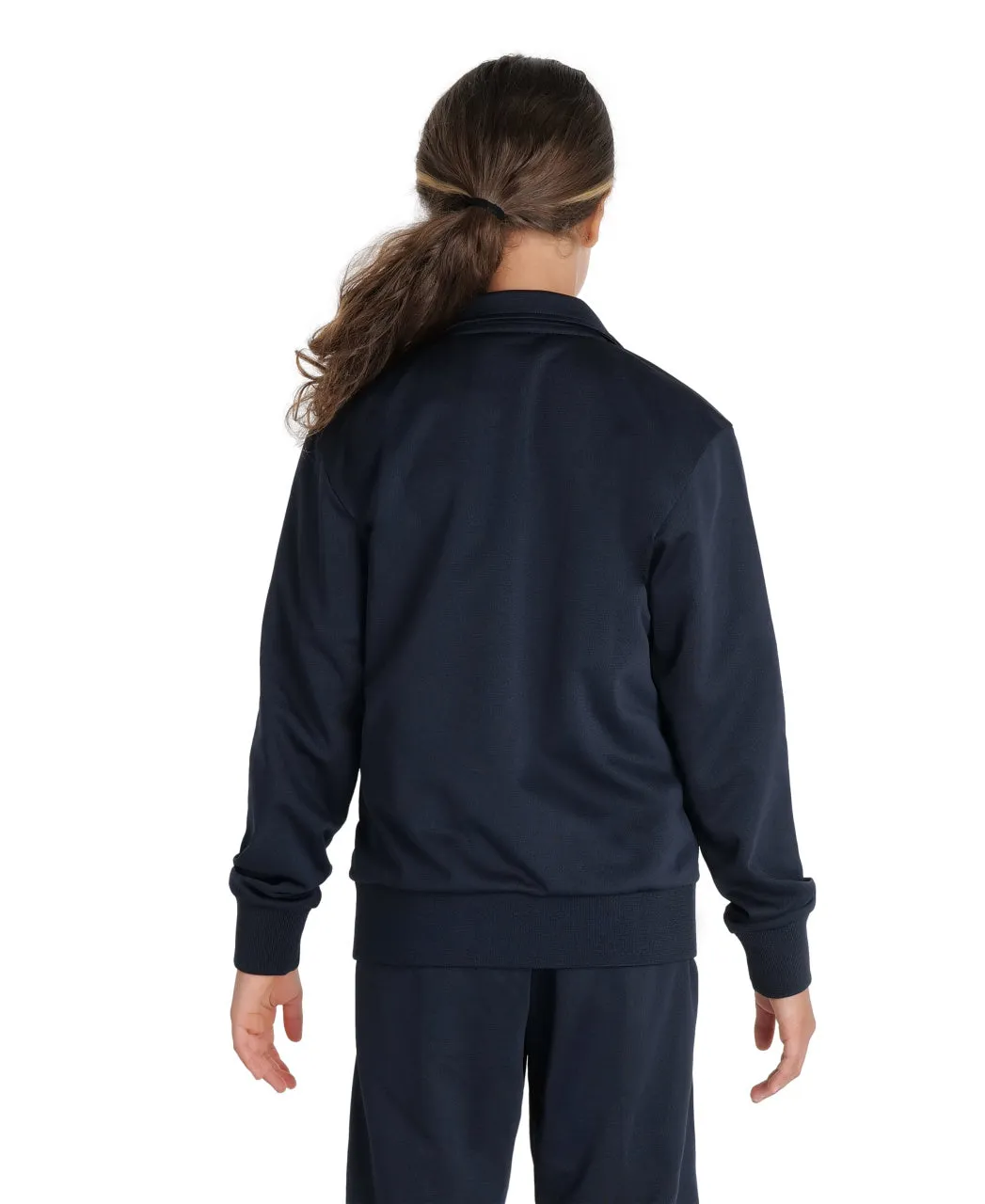 Arena Team Junior Panel Knit Poly Track Jacket - Navy