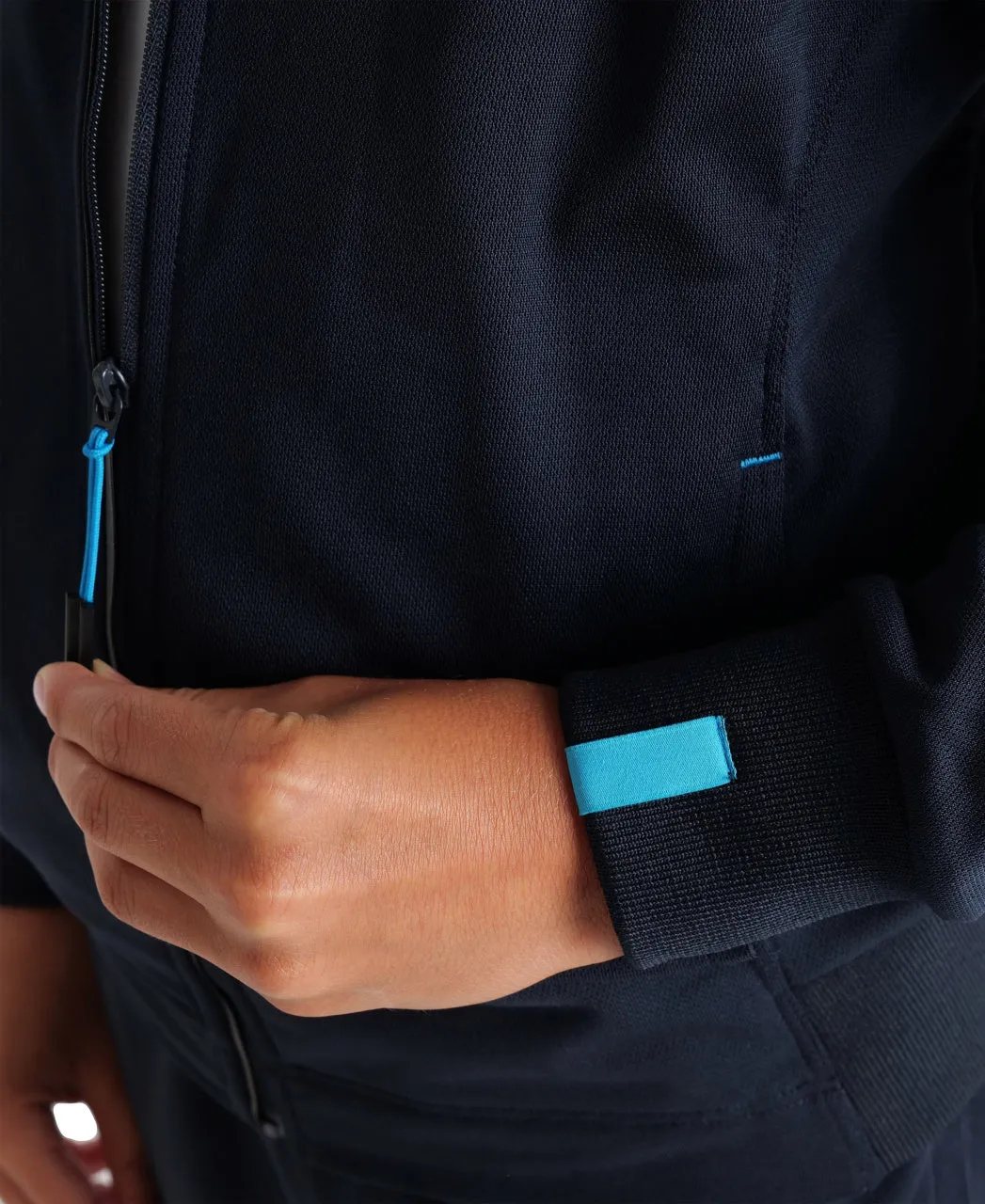 Arena Team Junior Panel Knit Poly Track Jacket - Navy