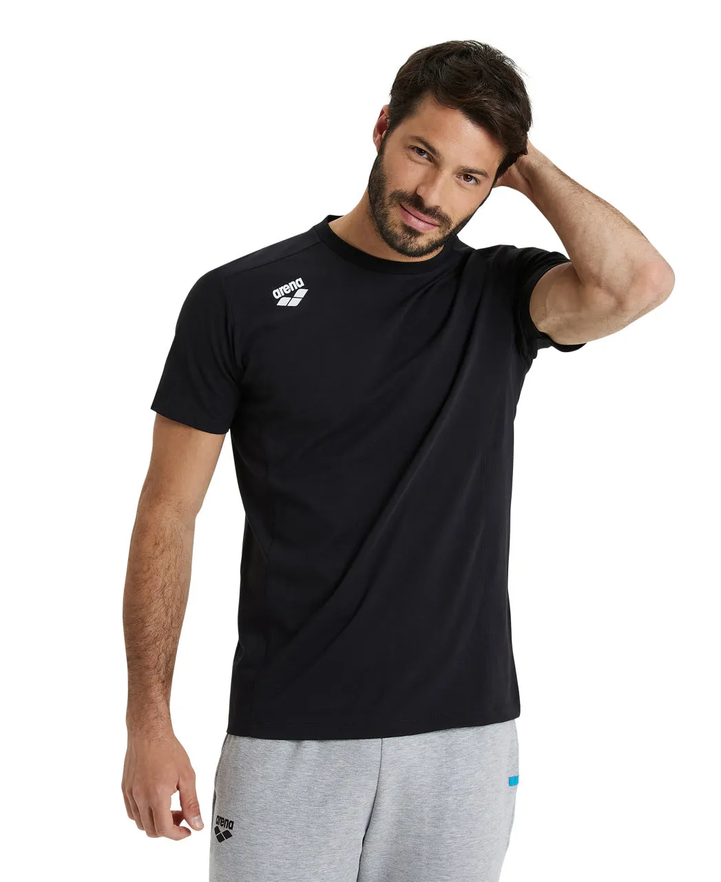 Arena Team Unisex Panel T-Shirt - Black