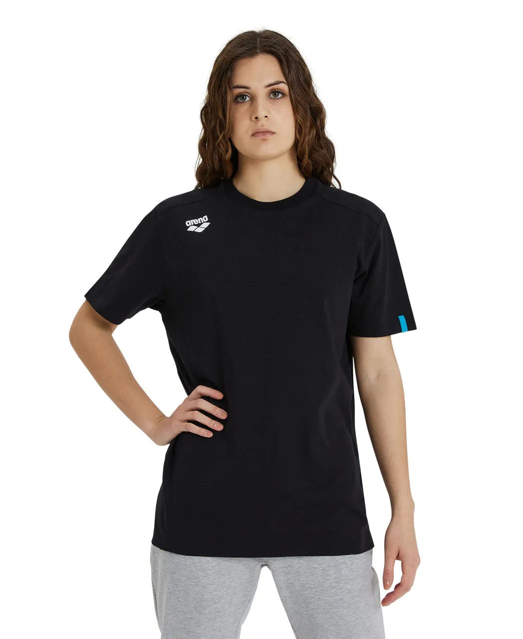 Arena Team Unisex Panel T-Shirt - Black