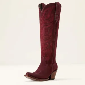 Ariat Women's Laramie StretchFit Western Boot Burgundy Suede 10061356