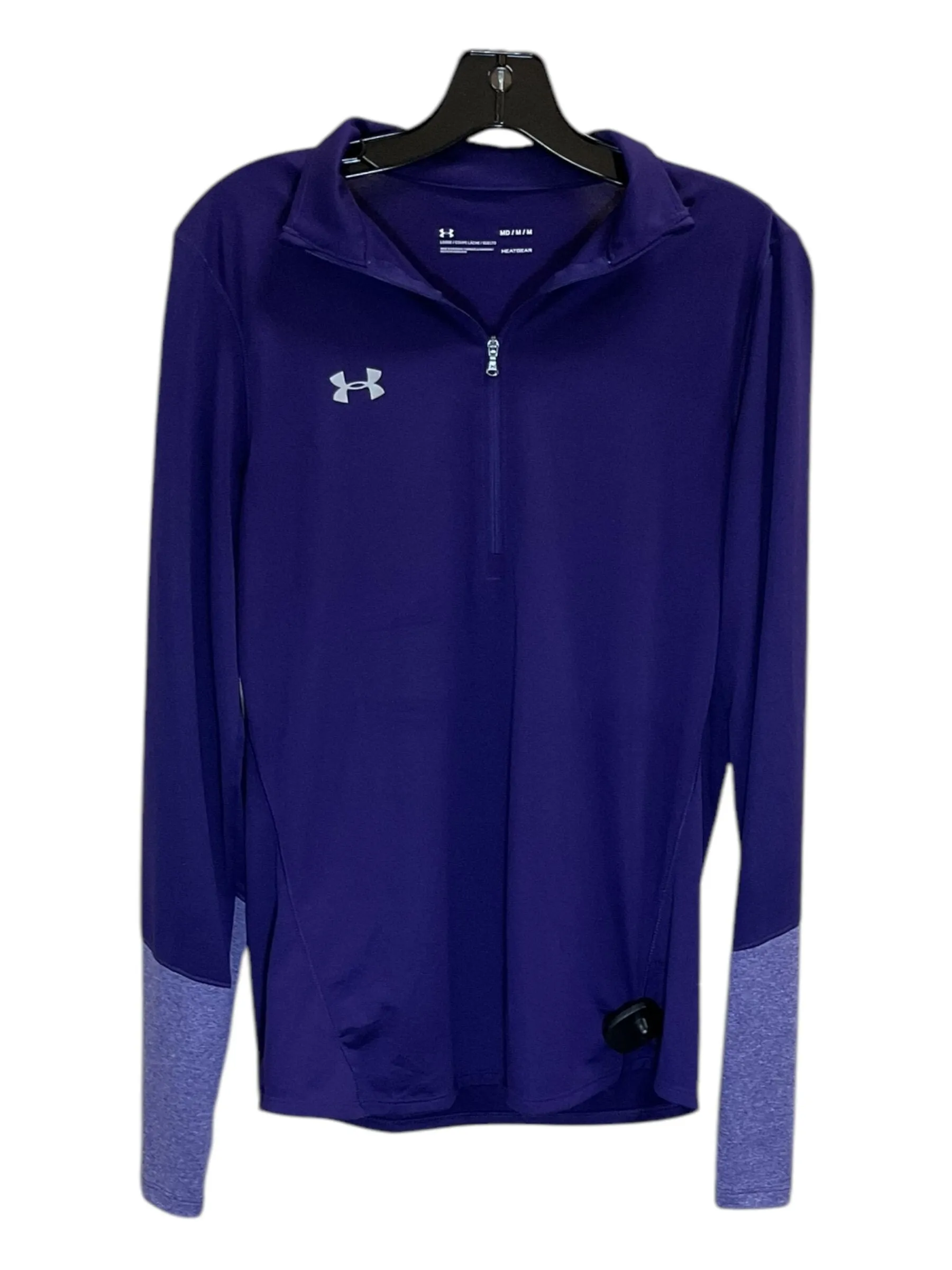 Athletic Top Long Sleeve Collar By Under Armour  Size: M