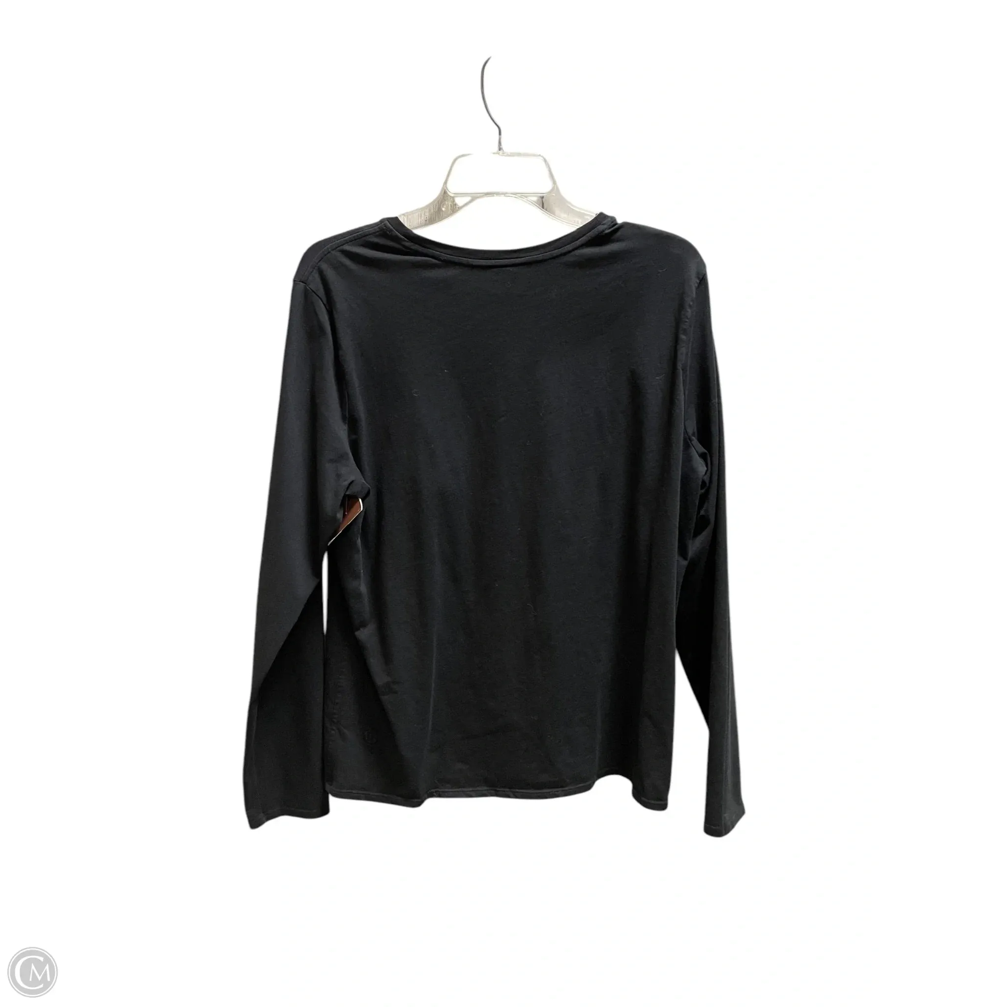 Athletic Top Long Sleeve Crewneck By Lululemon In Black, Size: L