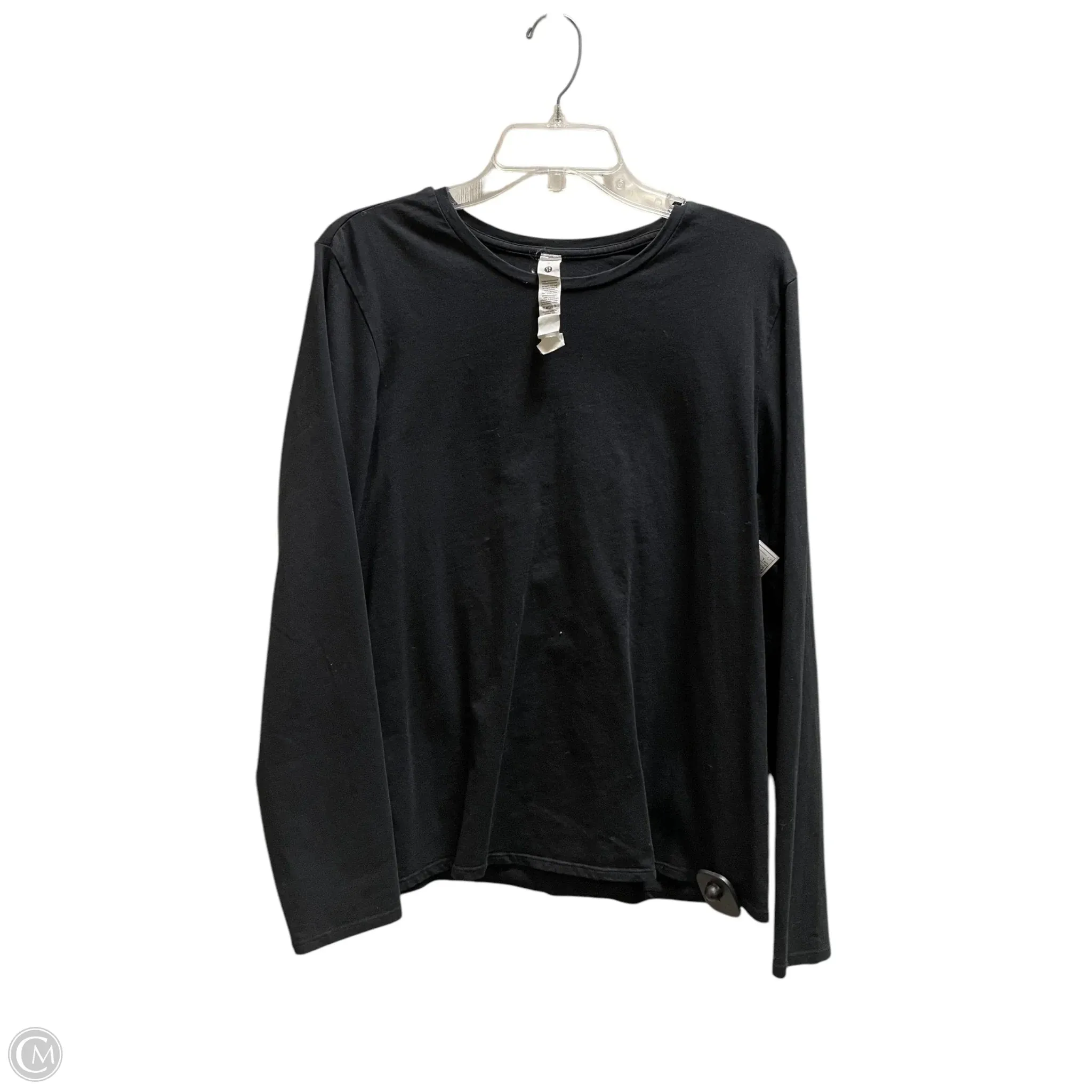 Athletic Top Long Sleeve Crewneck By Lululemon In Black, Size: L