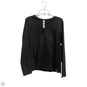 Athletic Top Long Sleeve Crewneck By Lululemon In Black, Size: L
