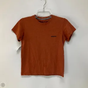 Athletic Top Short Sleeve By Patagonia In Orange, Size: Xs