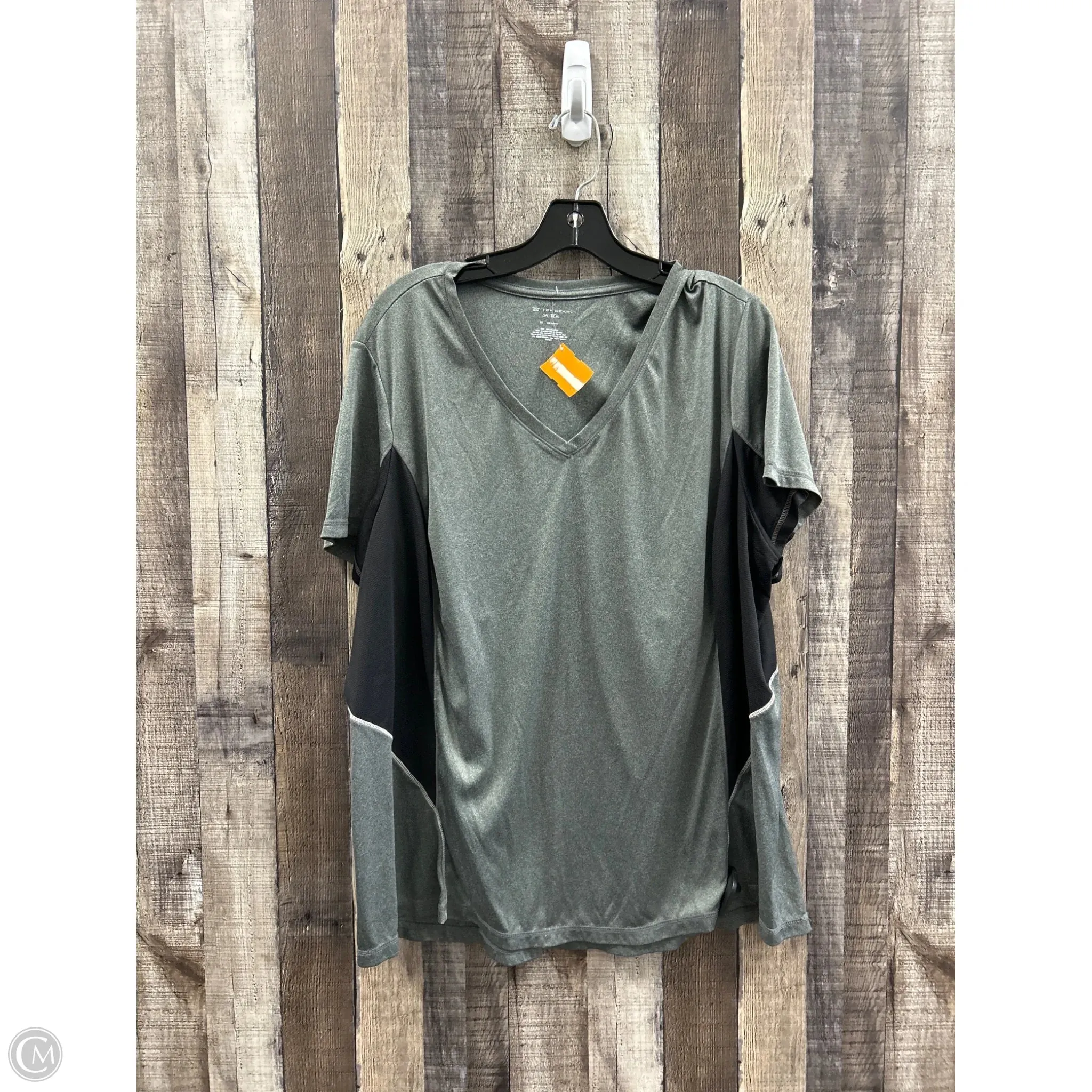 Athletic Top Short Sleeve By Tek Gear In Grey, Size: 3x