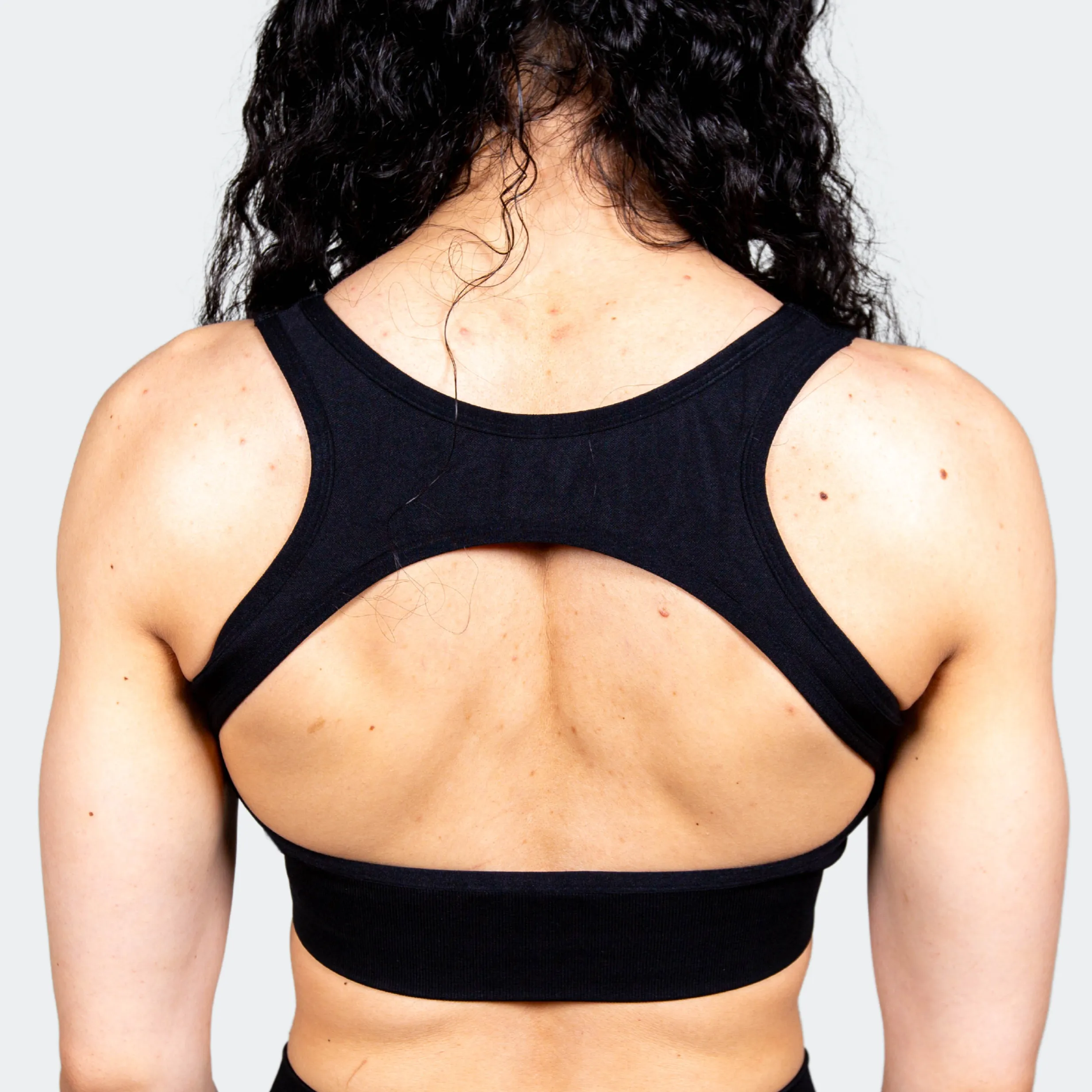 Aurora Seamless Racerback Sports Bra - Black