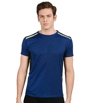 AWG Men's Stylish Polyester Sports Round Neck T-Shirt (AW20-AWG-AV-RB-XL, Royal Blue)