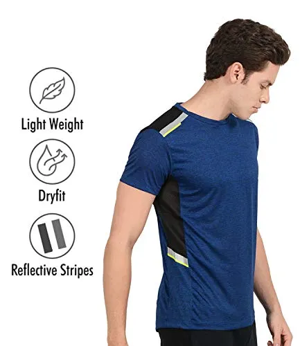 AWG Men's Stylish Polyester Sports Round Neck T-Shirt (AW20-AWG-AV-RB-XL, Royal Blue)