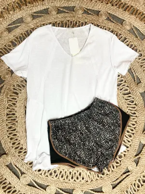 Babe Shorts- BRN Leopard