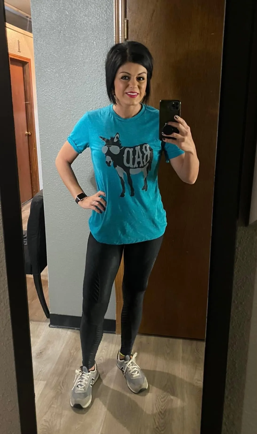 {BAD...} Teal Super Soft Crew Neck Tee