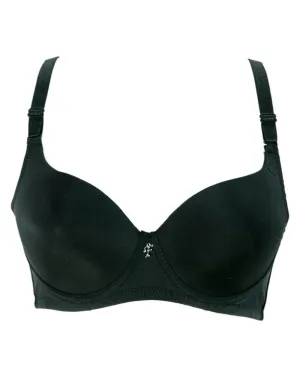 Black Pushup Bra - Single Padded Underwired Bra  - Flourish - FL765
