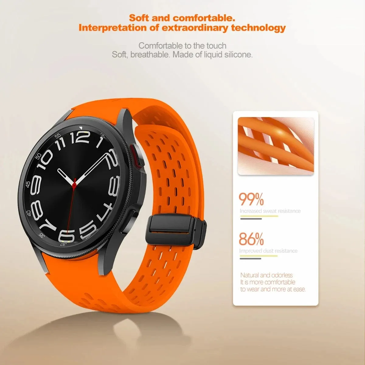 Breathable Magnetic Sports Watch Band For Samsung