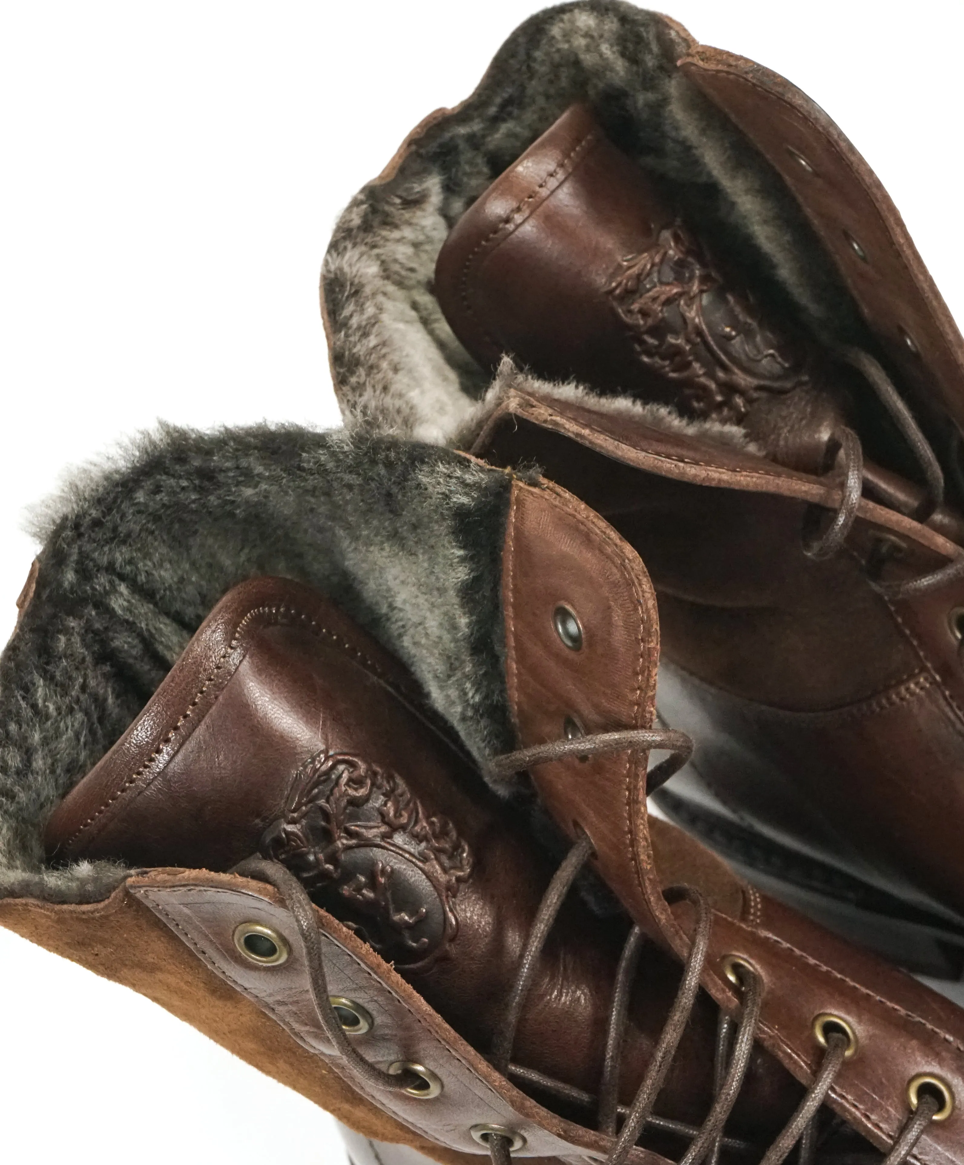 BRUNO MAGLI - COLLEZIONE LOTTO CORDOVAN SHEARLING FUR BOOT - 10