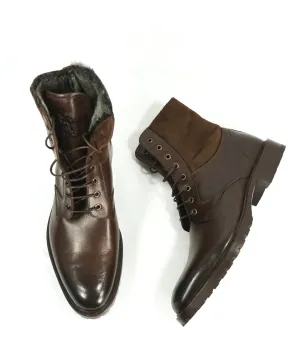 BRUNO MAGLI - COLLEZIONE LOTTO CORDOVAN SHEARLING FUR BOOT - 10