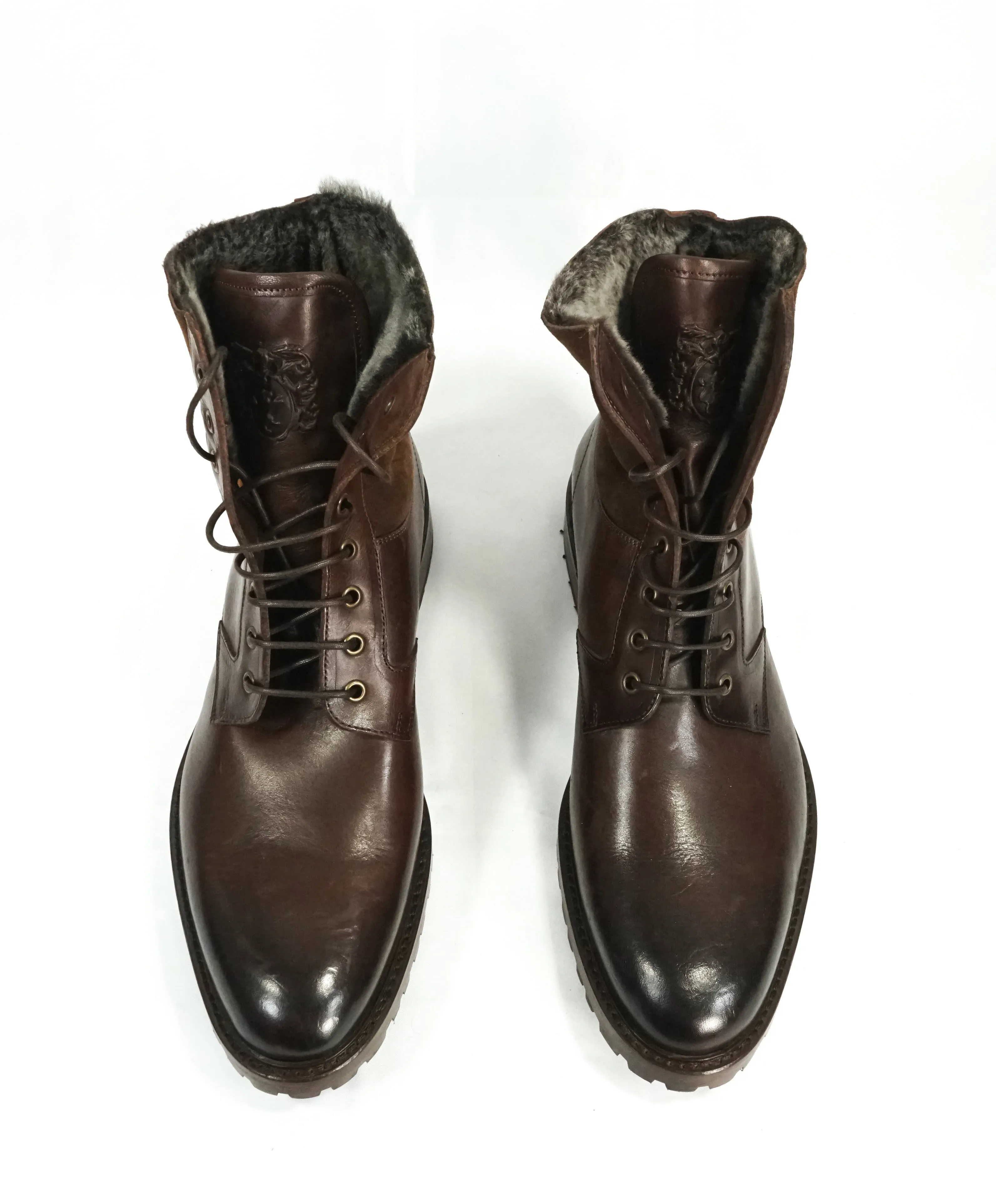 BRUNO MAGLI - COLLEZIONE LOTTO CORDOVAN SHEARLING FUR BOOT - 10