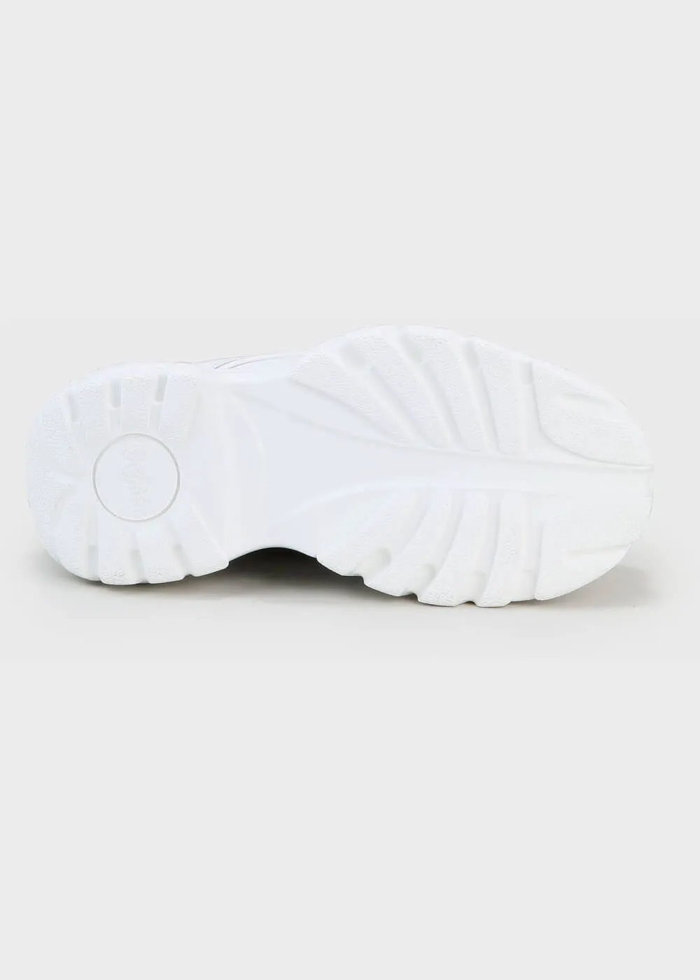Buffalo London Classic Low Leather Platform Sneakers in White