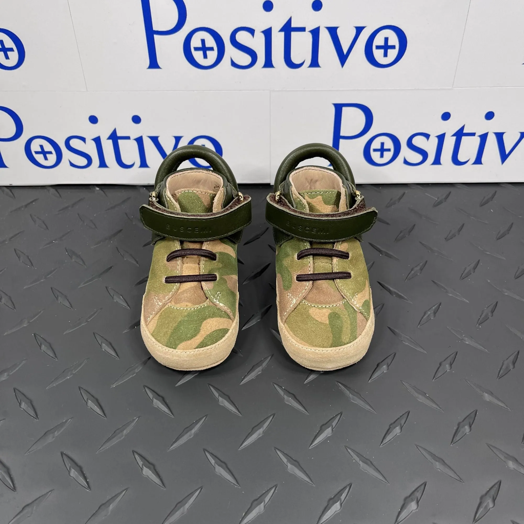 Buscemi 100MM Baby Camou/Militare Suede Sneakers