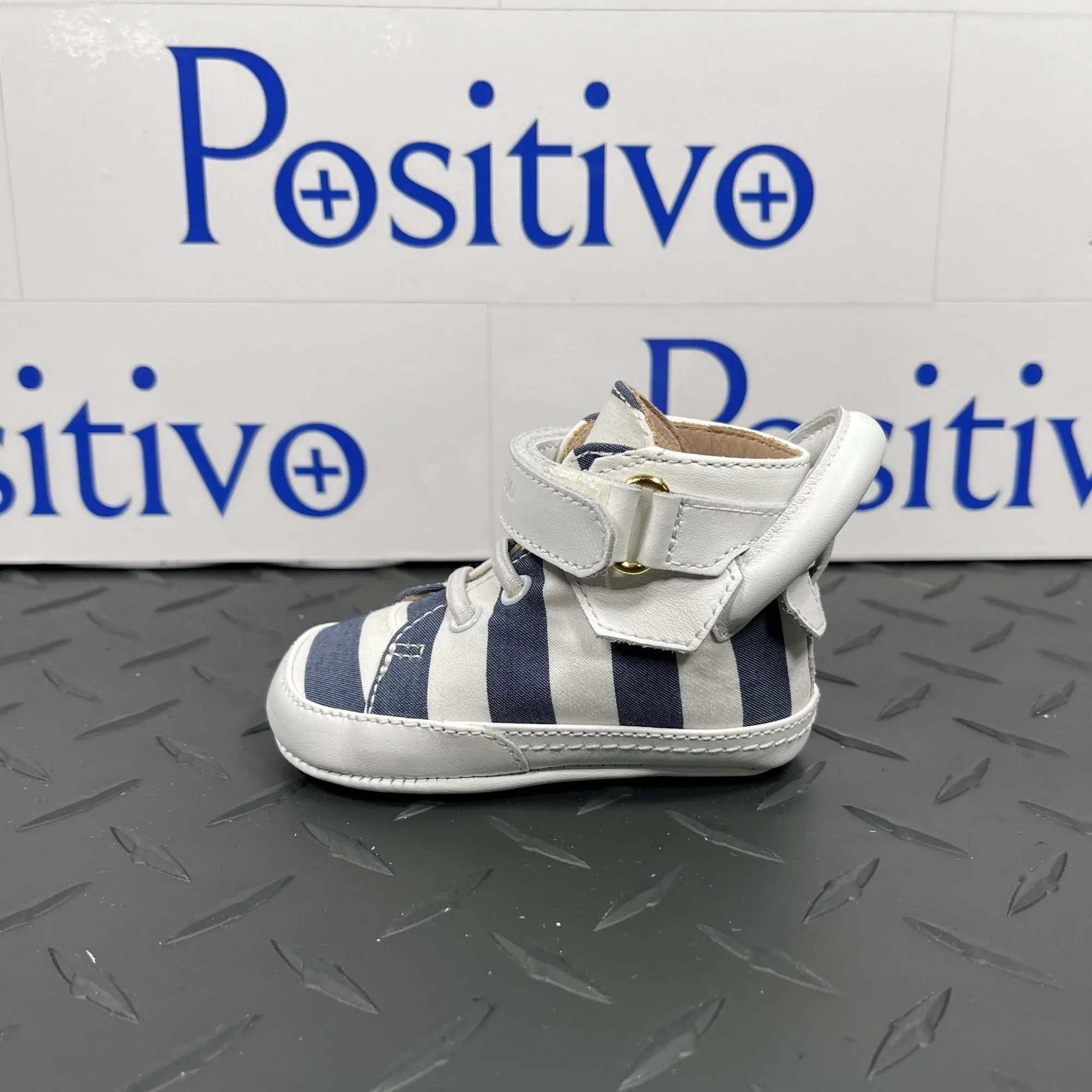 Buscemi 100MM Baby Stripe Blue Ink/White Sneakers