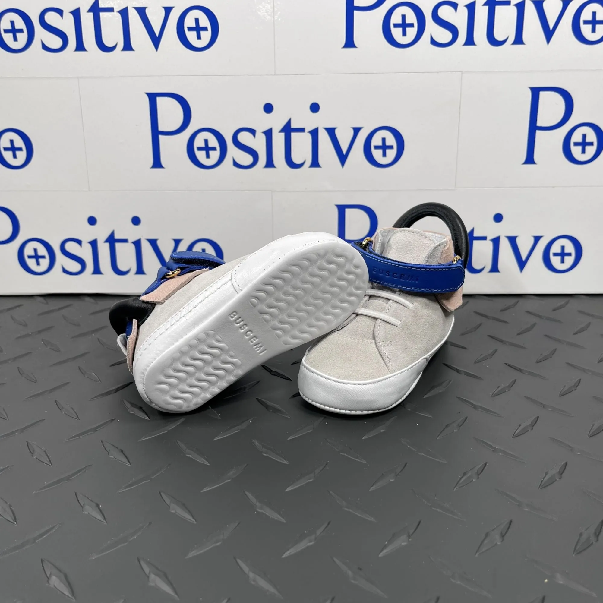 Buscemi 100MM Baby White Trio Leather Sneakers