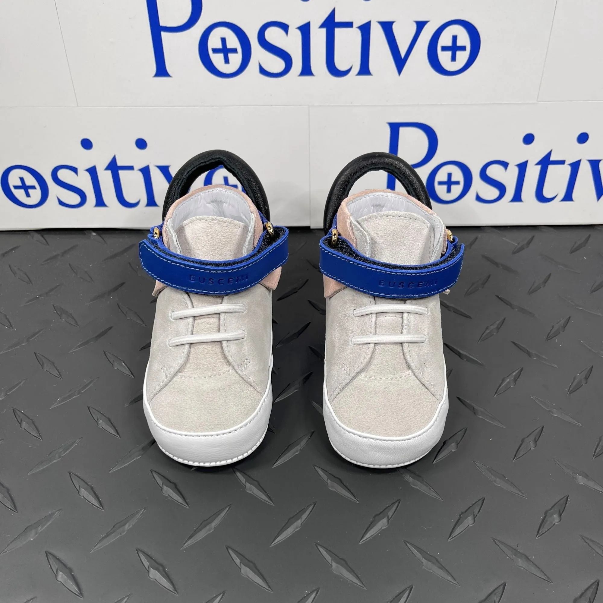 Buscemi 100MM Baby White Trio Leather Sneakers