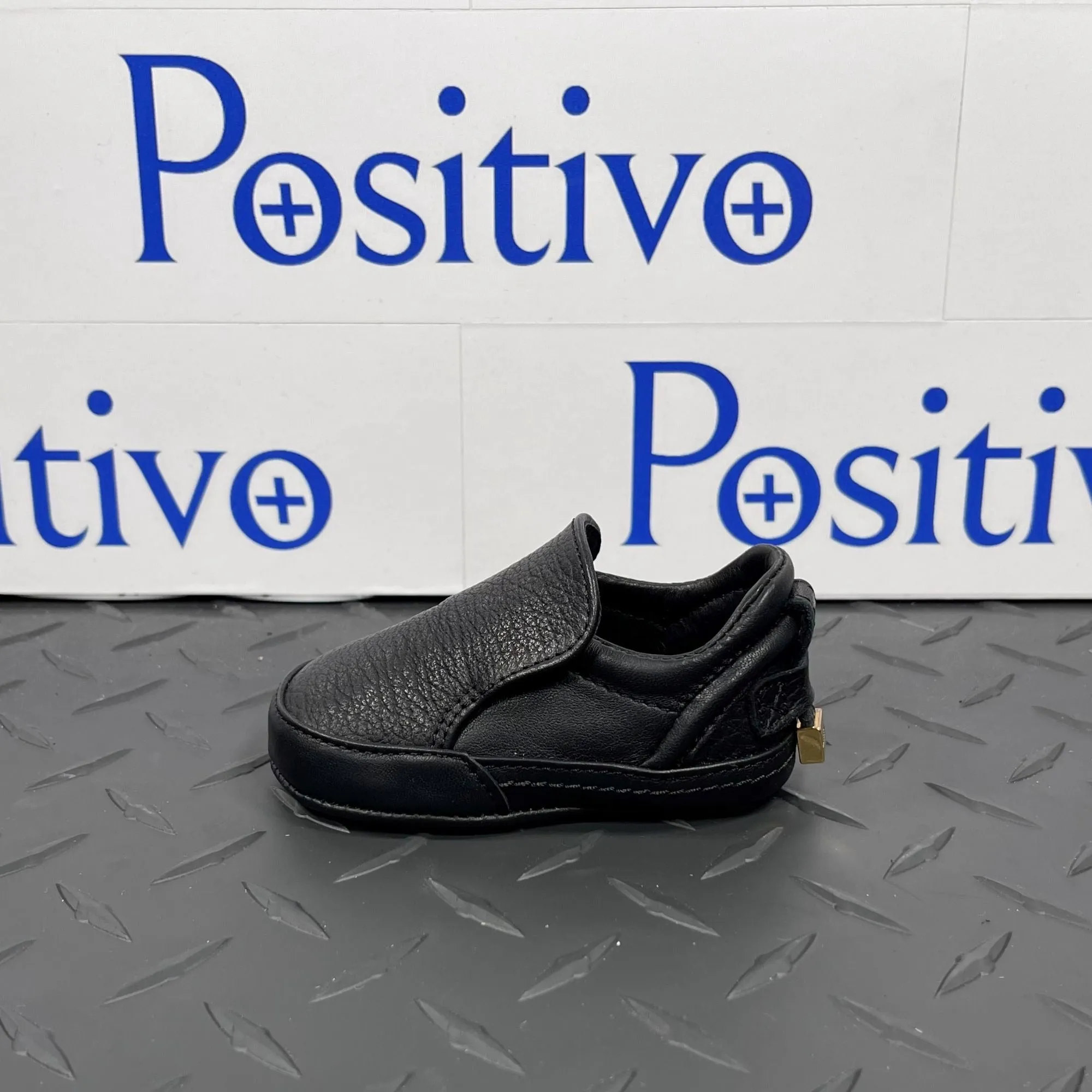 Buscemi 40MM Baby Alce/Flat Black Leather Sneakers