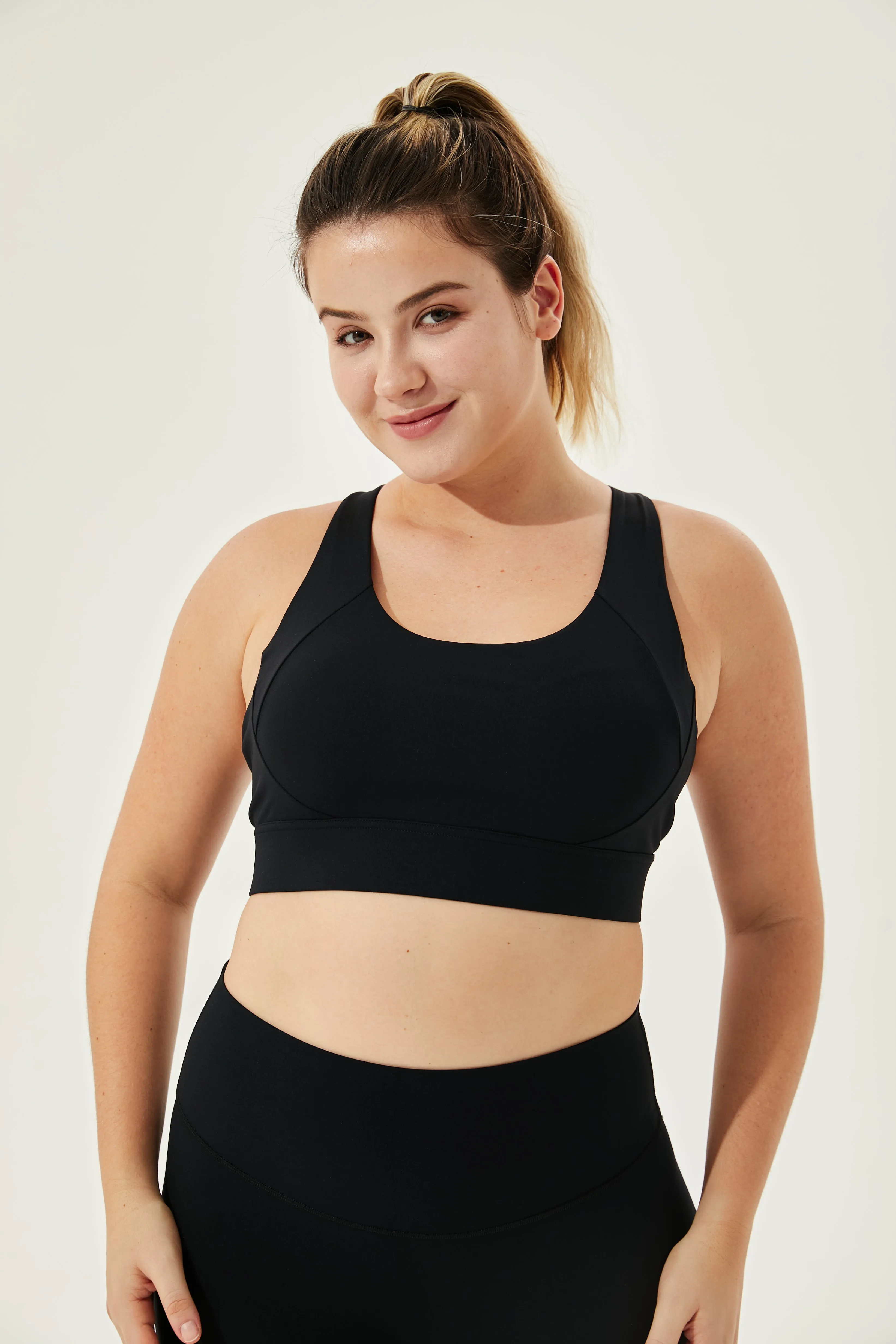Buy 1, Get 1 Free - High Impact Adjustable Spirited Running Sports Bra With Moulded Cups & Clasp (Up to 5XL)