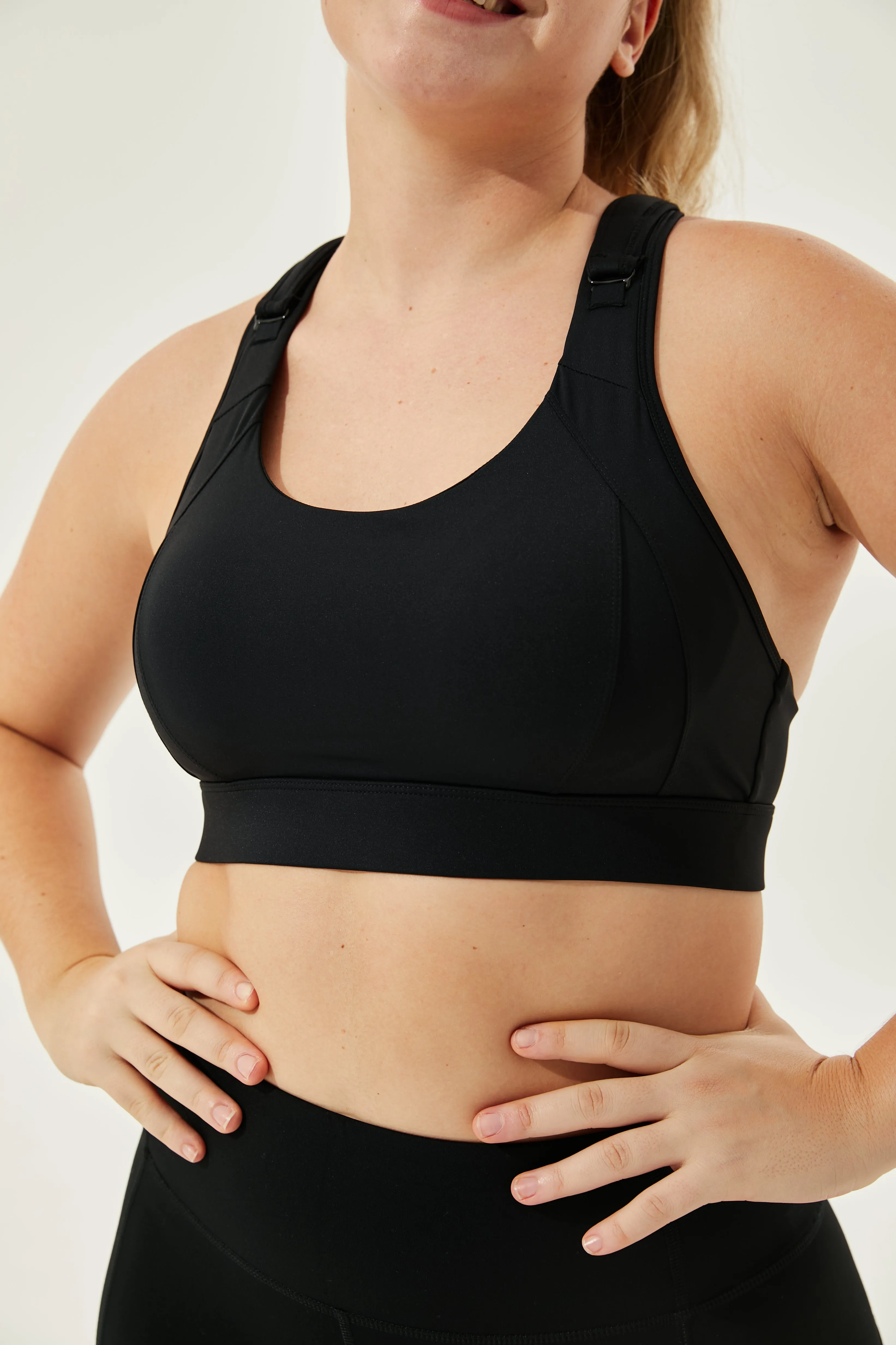 Buy 1, Get 1 Free - High Impact Adjustable Spirited Running Sports Bra With Moulded Cups & Clasp (Up to 5XL)