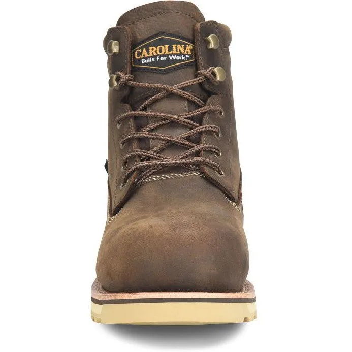 Carolina Men's Staple Gun 6" Carbon Composite Toe Waterproof Work Boot -Brown- CA7572