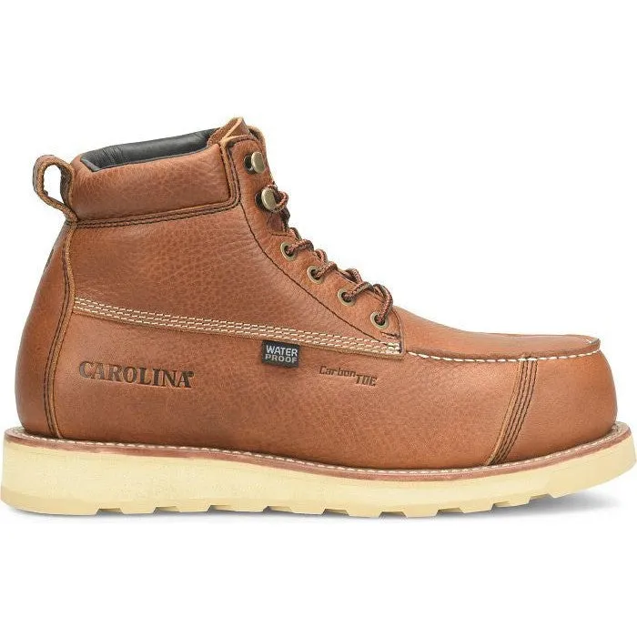 Carolina Men's Staple Gun 6" Carbon Composite Toe Waterproof Work Boot -Tan- CA7570
