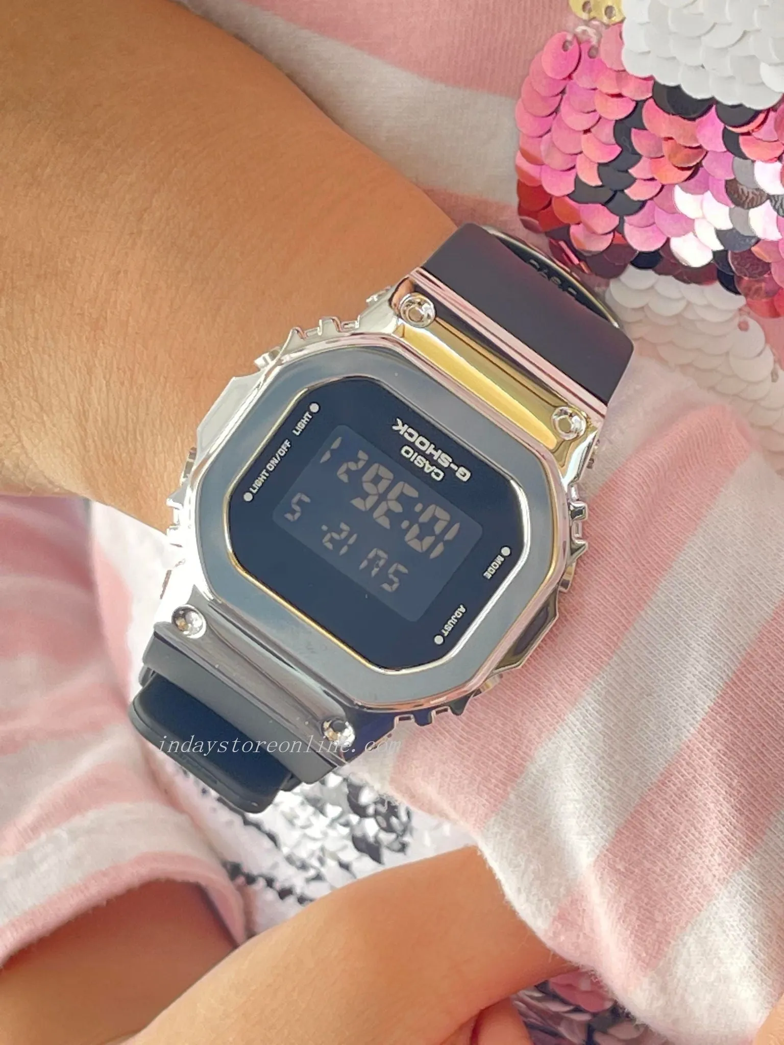Casio Baby-G Women's Watch GM-S5600-1 Resin Band Shock Resistant Mineral Glass