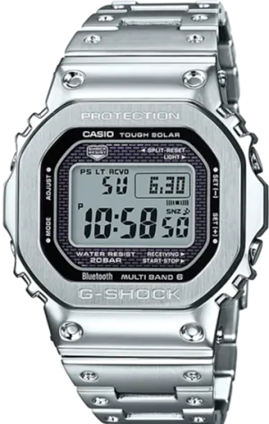 Casio G-Shock Full Metal Bluetooth Square Face  Silver GMW-B5000D-1