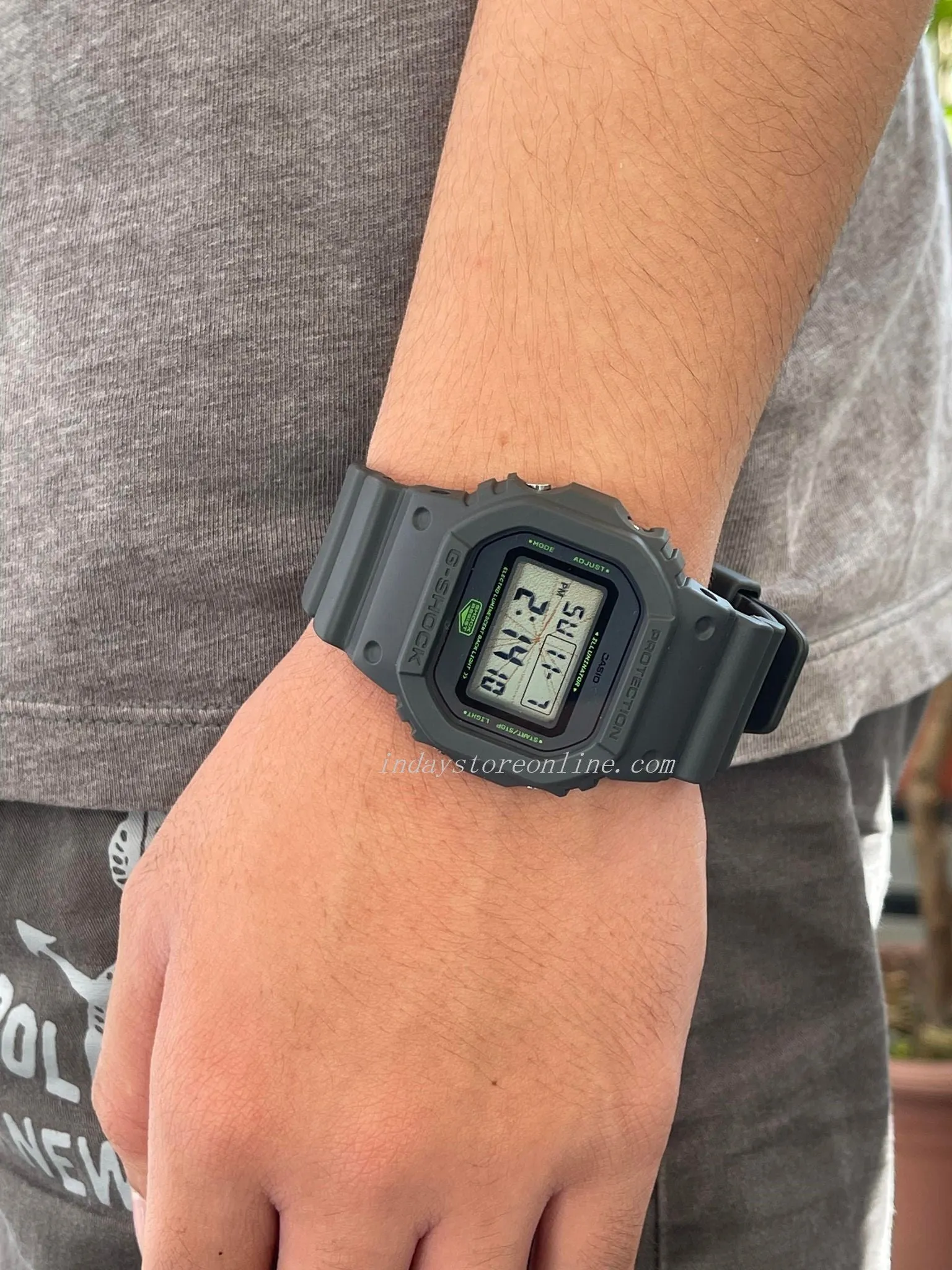 Casio G-Shock Men's Watch DW-5600MNT-1 Digital 5600 Series Muic Night Tokyo Dark Gray Color Shock Resistant Mineral Glass