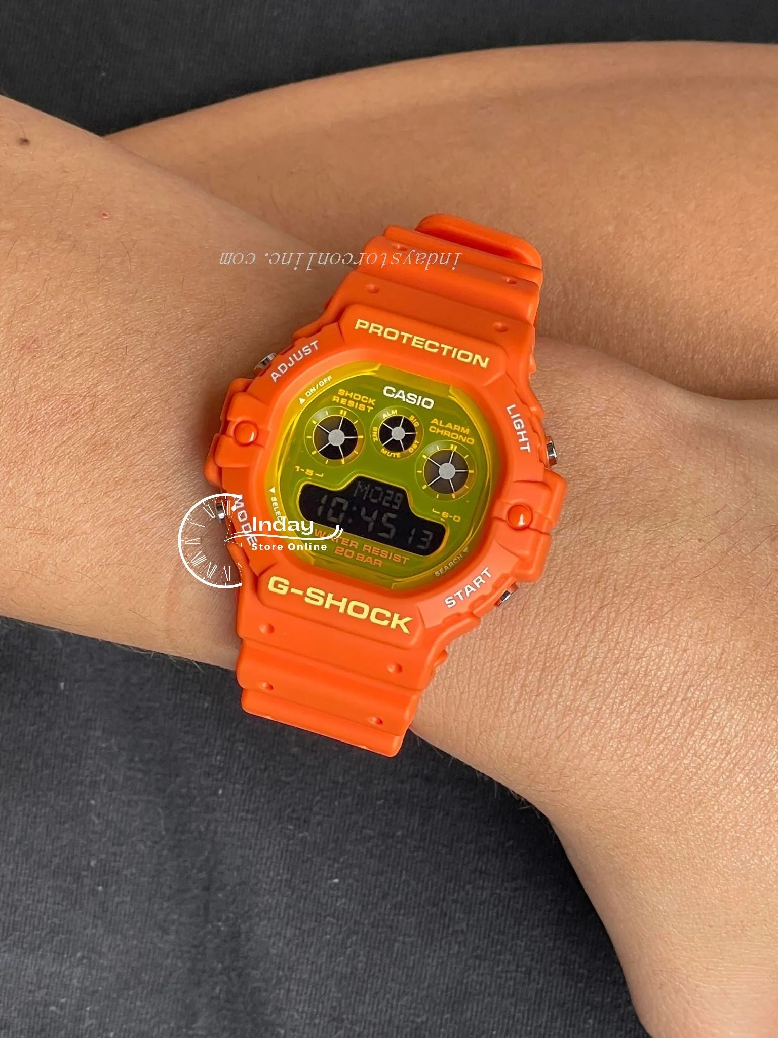 Casio G-Shock Men's Watch DW-5900TS-4 Digital 5900 Series Sporty Design Orange Color Shock Resistant