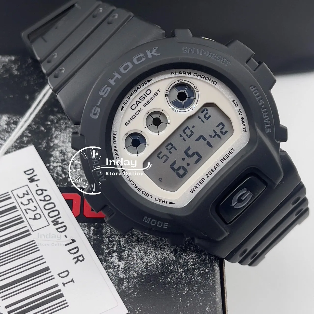Casio G-Shock Men's Watch DW-6900WD-1 Resin Band Mineral Glass Shock Resistant  Battery Life 5-Years