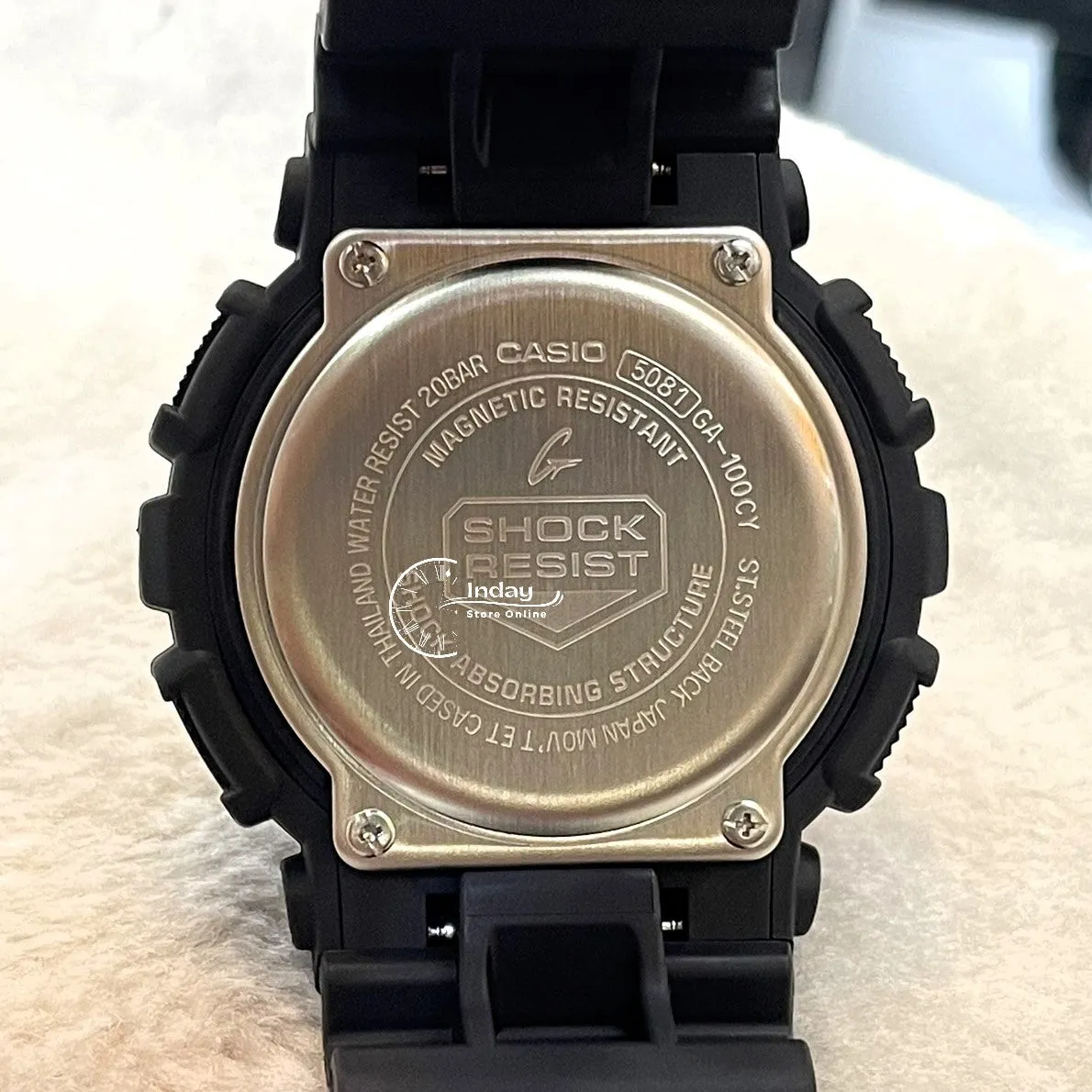 Casio G-Shock Men's Watch GA-100CY-1A Black Color Analog-Digital GA-100 Series Shock Resistant Magnetic Resistant Mineral Glass