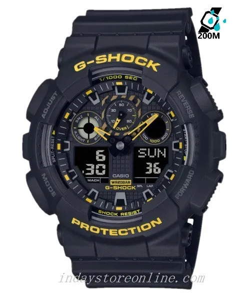 Casio G-Shock Men's Watch GA-100CY-1A Black Color Analog-Digital GA-100 Series Shock Resistant Magnetic Resistant Mineral Glass