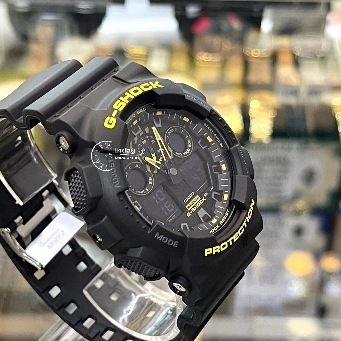 Casio G-Shock Men's Watch GA-100CY-1A Black Color Analog-Digital GA-100 Series Shock Resistant Magnetic Resistant Mineral Glass