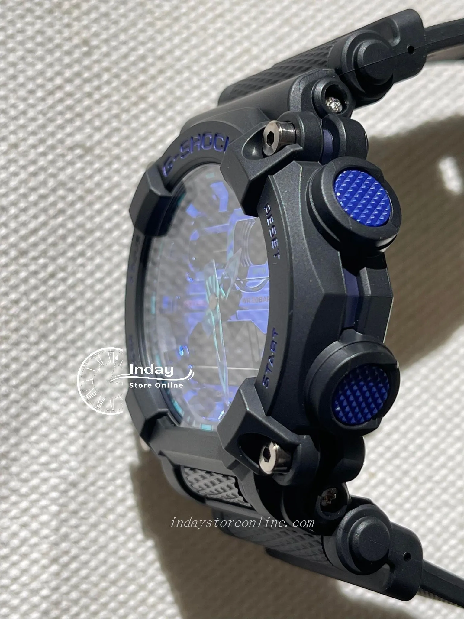 Casio G-Shock Men's Watch GA-900VB-1A Analog-Digital BlackColor Virtual Blue Series