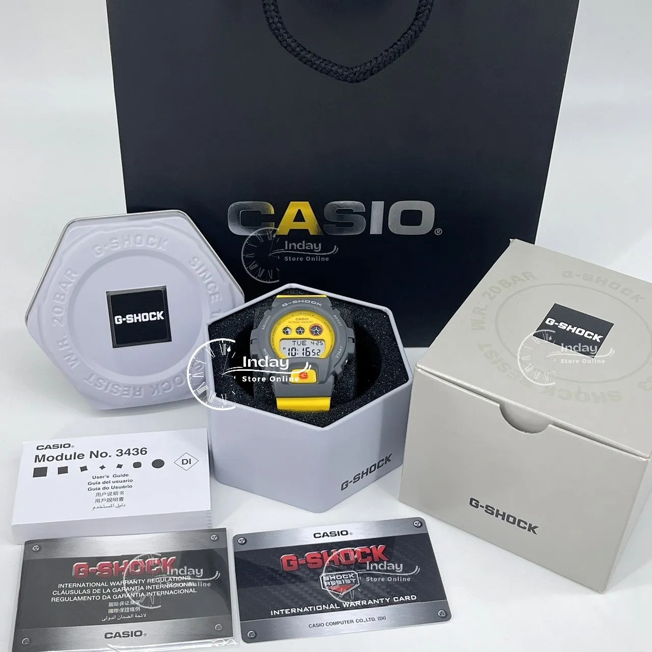 Casio G-Shock Women's Watch GMD-S6900Y-9 Digital Resin Band Shock Resistant Mineral Glass